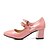 cheap Women&#039;s Heels-Women&#039;s Shoes Leatherette Spring Fall Chunky Heel For Casual Black Green Pink Almond