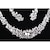 economico Parure di gioielli-Per donna Cristallo Set di gioielli Argento Orecchini Gioielli Argento Per Feste Matrimonio Anniversario Fidanzamento