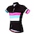 abordables Vêtements de cyclisme pour femmes-WOSAWE Maillot de Cyclisme Femme Manches Courtes Vélo Shirt Maillot Hauts/Top Séchage rapide Pare-vent Design Anatomique Respirable