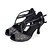 abordables Chaussures de danses latines-Femme Chaussures de danse Tissu élastique Chaussures Latines / Chaussures de Salsa Strass / Ruban / Creuse Sandale / Talon Talon Bobine Personnalisables Noir / Marron / Vert / Utilisation / Cuir