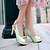 Χαμηλού Κόστους Γυναικεία Σανδάλια-Γυναικείο Κοριτσίστικα Παπούτσια Δερματίνη Καλοκαίρι Τακούνι Στιλέτο Φιόγκος Για Γάμου Πάρτι &amp; Βραδινή Έξοδος Λευκό Πράσινο Ροζ