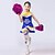 levne Dětské taneční oblečení-Cheerleader Costumes Top Ruffles Performance Sleeveless High Polyester