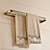 Недорогие Держатели для полотенец-вешалка для полотенец современная матовая латунь ванная комната двухъярусная полка для дома 1шт