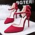 cheap Women&#039;s Heels-Women&#039;s Shoes Suede Spring / Summer / Fall Stiletto Heel Bowknot / Buckle Gray / Brown / Red / Dress