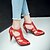 cheap Women&#039;s Sandals-Women&#039;s Sandals Spring Summer Fall Comfort PU Dress Casual Party &amp; Evening Stiletto Heel Buckle White Black Red Blushing Pink Walking