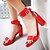 cheap Women&#039;s Sandals-Women&#039;s Dress Party &amp; Evening Summer Block Heel Chunky Heel Leatherette Black White Red