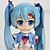 cheap Anime Action Figures-Vocaloid Snow Miku PVC One Size Anime Action Figures Model Toys Q Version 1Set 10cm