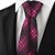 cheap Men&#039;s Accessories-Checked Pattern Purple Mens Tie Formal Suits Necktie Wedding Holiday Gift KT1062