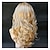 ieftine perucă mai veche-peruci blonde pentru femei perucă sintetică ondulată cu breton perucă parte laterală pentru femei păr sintetic peruci blonde blond lung negru / roșu blond negru 22 inch