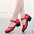preiswerte Schuhe für Standardtanz und Modern Dance-Damen Schuhe für modern Dance Sandalen Kubanischer Absatz Mikrofaser Schnalle Schwarz / Weiß / Rot