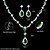 cheap Jewelry Sets-Wedding Accessories Green Crystal Jewelry Sets For Women Rhodium/18k Gold Plated Necklace Earring Set