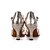 ieftine Pantofi Dans Latin-Pentru femei Încălțăminte latină Pantofi Salsa Performanță Pantofi Spumante Sandale Tul Toc evazat Buclă Negru Argintiu Auriu / Piele
