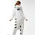 cheap Kigurumi Pajamas-Adults&#039; Kigurumi Kigurumi Pajamas Tiger Animal Onesie Pajamas Polar Fleece White Cosplay For Men and Women Animal Sleepwear Cartoon Festival / Holiday Costumes