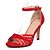 cheap Women&#039;s Sandals-Women&#039;s Shoes Stiletto Heel Heels / Peep Toe / Ankle Strap Sandals Wedding / Party &amp; Evening / Dress Black / Blue /Red