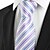 cheap Men&#039;s Accessories-New Striped Blue Lavender Purple Mens Tie Necktie Wedding Party Groom Gift #1013