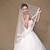 Недорогие Свадебные вуали-One-tier Lace Applique Edge Wedding Veil Elbow Veils / Fingertip Veils with Embroidery Lace / Tulle / Classic