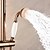 abordables Accesorios de ducha al aire libre-Sistema ducha Conjunto - Efecto lluvia Clásico Oro Rosa Colocado en la Pared Válvula Cerámica Bath Shower Mixer Taps / Latón / Dos asas de tres agujeros