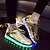 preiswerte Damen-Sneaker-Damen Herren Schuhe Kunstleder Frühling Sommer Herbst Leuchtende LED-Schuhe Flacher Absatz Schnürsenkel für Sportlich Normal Silber Golden