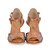 זול נעליים לטיניות-בגדי ריקוד נשים נעלי ריקוד בד גמיש נעליים לטיניות / נעלי סלסה ריינסטון / עניבת פרפר / פתחים סנדלים / עקבים עקב רחב מותאם אישית שחור / חום / ירוק / הצגה / עור / EU41