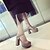 cheap Women&#039;s Sandals-Women&#039;s Shoes Suede Chunky Heel Peep Toe / Slingback Sandals Office &amp; Career / Dress Black / Pink / Khaki