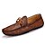 ieftine Pantofi bărbați-Bărbați Pantofi de piele Imitație de Piele Primăvară / Toamnă Confortabili Încălțăminte de Barcă Anti-Alunecare Maro / Bleumarin / Dantelă