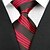 זול אביזרים לגברים-עניבה-פסים(שחור / אדום,פוליאסטר)