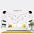 abordables Autocollants muraux-Autocollants muraux décoratifs - Autocollants muraux 3D Animaux Salle de séjour Chambre à coucher Salle de bain Cuisine Salle à manger