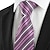 זול Acessórios Masculinos-New Striped Purple JACQUARD Men&#039;s Tie Necktie Wedding Party Holiday Gift #1015
