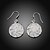 cheap Earrings-lureme® Fashion Style Silver Plated Round Leaf Shaped with Zircon Dangle  Earrings