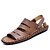זול סנדלים לגברים-גברים נעליים עור נאפה Leather אביב קיץ סתיו נוחות ל קזו&#039;אל חום קאמל