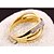 billige Moderinge-Dame Statement Ring indpakning ring Hvid Guld / Hvid Kvadratisk Zirconium Plastik Platin Belagt Damer Mode Bryllup Fest Smykker X ring / Guldbelagt / 18K Guld / Guldbelagt