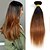 זול תוספות שיער אומברה-1 עניץ שיער ברזיאלי ישר שיער בתולי 10 g טווה שיער אדם Ombre שוזרת שיער אנושי תוספות שיער אדם / 10A
