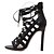 preiswerte Damensandalen-Women&#039;s Shoes Leatherette Stiletto Heel  Open Toe Sandals Party &amp; Evening / Dress Black / Almond