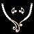 tanie Zestawy biżuterii-Damskie Perła Zestaw biżuterii Naszyjnik / Kolczyki damska Luksusowy Elegancja Perła Sztuczna perła Kryształ górski Kolczyki Biżuteria Biały Na Ślub Impreza / Pozłacany / Imitacja diamentu
