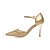 baratos Sapatos de Salto Alto de mulher-Feminino Sapatos Courino Verão Salto Agulha Presilha Para Casual Prata Dourado