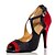 cheap Salsa Shoes-Women‘s Dance Shoes Flocking Flocking Latin / Salsa Sandals / Heels Stiletto Heel Performance Red