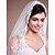 cheap Wedding Veils-One-tier Lace Applique Edge Wedding Veil Chapel Veils / Cathedral Veils with Appliques Tulle