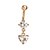 Χαμηλού Κόστους Κοσμήματα Σώματος-Δαχτυλίδι / Δακτύλιος της κοιλιάς Καθημερινό Πάρτι Γυναικεία Κοσμήματα Σώματος Για Causal Ανοξείδωτο Ατσάλι Κράμα Λευκό Βυσσινί Ροζ 1set