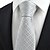 cheap Men&#039;s Accessories-Silver Gradient Checked Men&#039;s Tie Formal Suit Necktie Wedding Holiday Gift KT0073