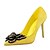 billige Højhælede sko til kvinder-Damer Hæle Fleece Sommer Afslappet Rosette Stilethæl Gul Rød Grøn Lys pink Bourgogne 7,5-9,5 cm