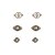 preiswerte Ohrringe-Damen Schmuckset Ohrstecker Ohrringe Set Luxus Party Büro Freizeit Strass Diamantimitate Ohrringe Schmuck Gold / Silber Für Alltag 2 Stück / 6pcs