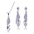 cheap Jewelry Sets-Women&#039;s Cubic Zirconia tiny diamond Jewelry Set Drop Earrings Pendant Necklace Solitaire Marquise Cut Drop Ladies Elegant Fashion Bridal everyday Sterling Silver Zircon Earrings Jewelry White