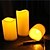 preiswerte Kerzen &amp; Kerzenhalter-1pcs / set dekorative flammlose führte Wachsstumpenkerzen Batterie betrieben Kerzenlicht elektronische Kerzen