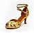 preiswerte Lateinamerikanische Schuhe-Damen Latin Kunstleder Sandalen Innen Schnalle Keilabsatz Schwarz Weiß Gold Keine Maßfertigung möglich