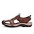 זול סנדלים לגברים-בגדי ריקוד גברים נעלי עור קיץ אתלטי קזו&#039;אל בָּחוּץ עור חום / חאקי
