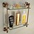 cheap Shower Caddy-Antique Aluminum Bathroom Accessories Double Glass Shelf