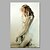 olcso Nude Art-Hang festett olajfestmény Kézzel festett - Emberek Modern STÍLUS Vászon
