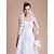 cheap Wedding Veils-One-tier Lace Applique Edge Wedding Veil Elbow Veils 53 Embroidery 35.43 in (90cm) Tulle