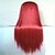 halpa Räätälöidyt peruukit-Cosplay-peruukit Synteettiset peruukit Suora Suora Peruukki Punainen Synteettiset hiukset Naisten Punainen