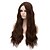 cheap Synthetic Trendy Wigs-Long Length Brown Color Natural Wavy Hair European Weave Synthetic Wigs
